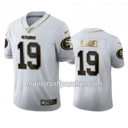 Maillot San Francisco 49ers Deebo Samuel 19 Nike Blanc Golden Edition - Homme